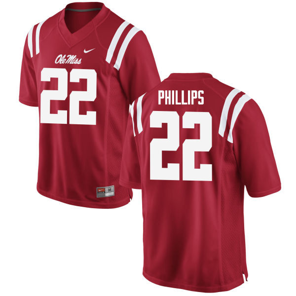 Men #22 Scottie Phillips Ole Miss Rebels College Football Jerseys Sale-Red